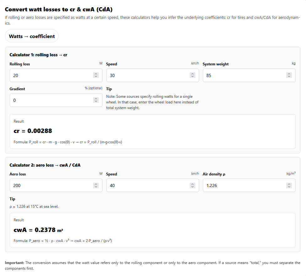 Cover: Convert watts to cr & cdA: Define your Rider for realistic simulations